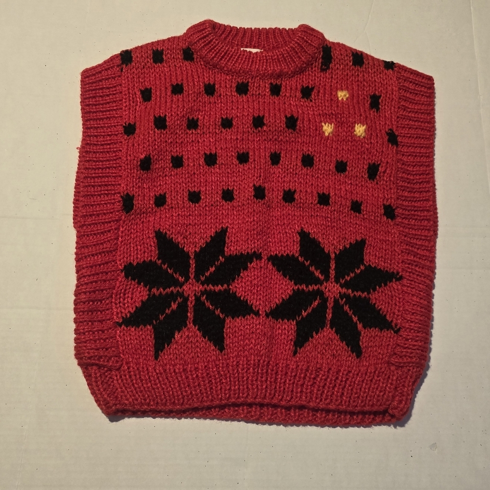 Womens Vest Midnight Blues Holidays Christmas Vest Size Medium Red